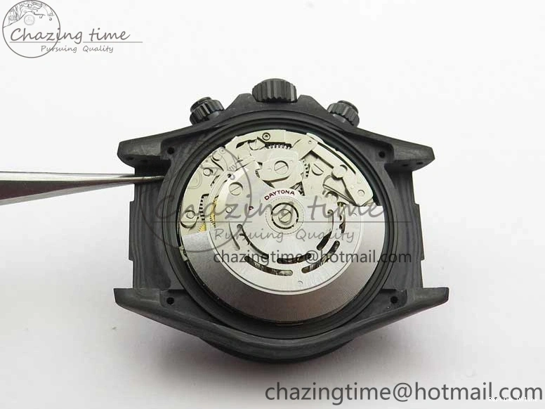0601 Daytona DIW Carbon OMF Best Edition Black White Dial on Black Nylon Strap A OnTrend 2843
